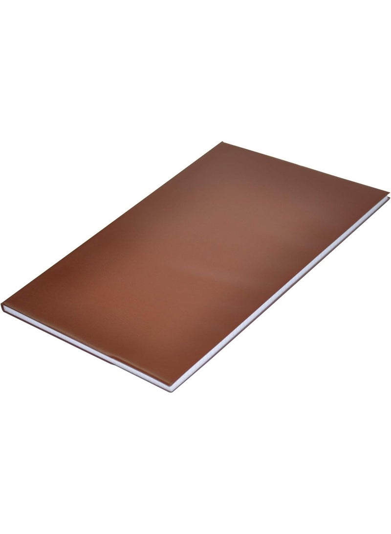 FIS PVC Cover Notebook, Foolscap Size(33.0x21.3cm), 96 sheets, 5mm Square Grid Lines, Color Brown - Pack of 5 Pieces-FSNBFS2QPVC5MBR - Image 2